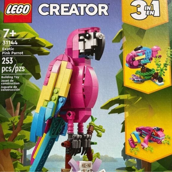 Lego Creator 31144 Exotic Pink Parrot OR Frog Fish 3 in 1 Building Set New Gift - Picture 9 of 10